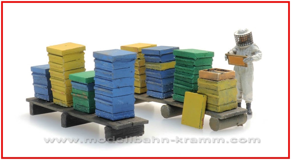 Artitec 387.477, EAN 8720168700230: H0 Magazinebeuten mit Imker Fertigmodell