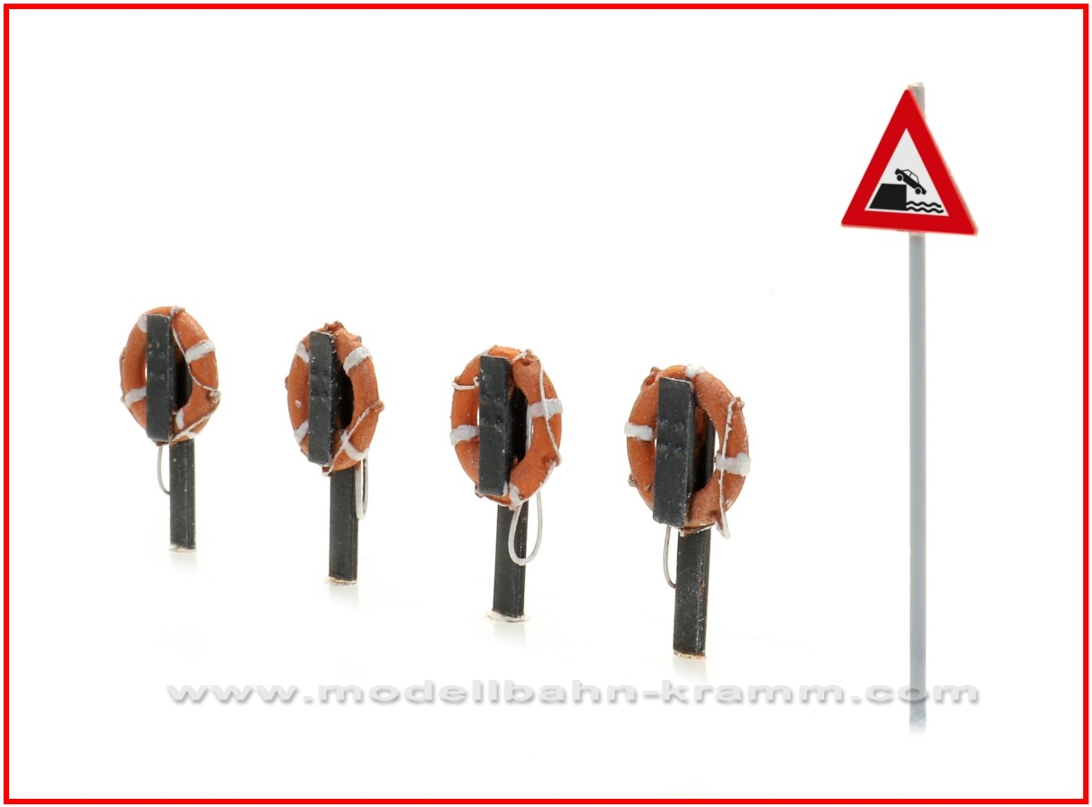 Artitec 387.494, EAN 8720168701947: H0 Rettungsring an Pfosten Fertigmodell