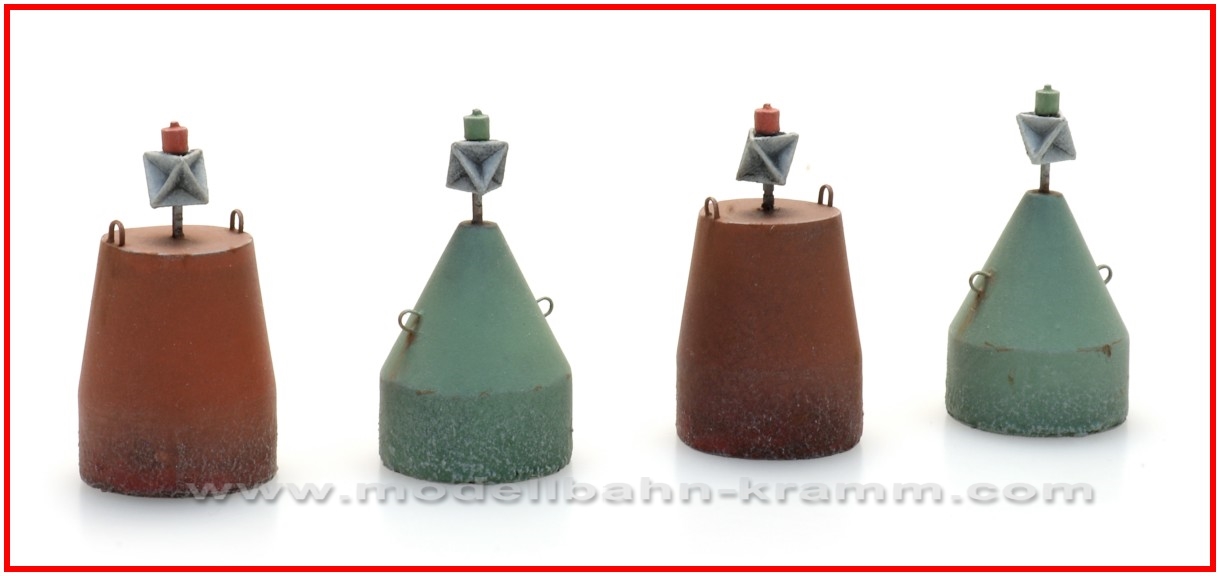 Artitec 387.495, EAN 8720168701954: H0 Tonnen Wasserlinie (4x) Fertigmodell