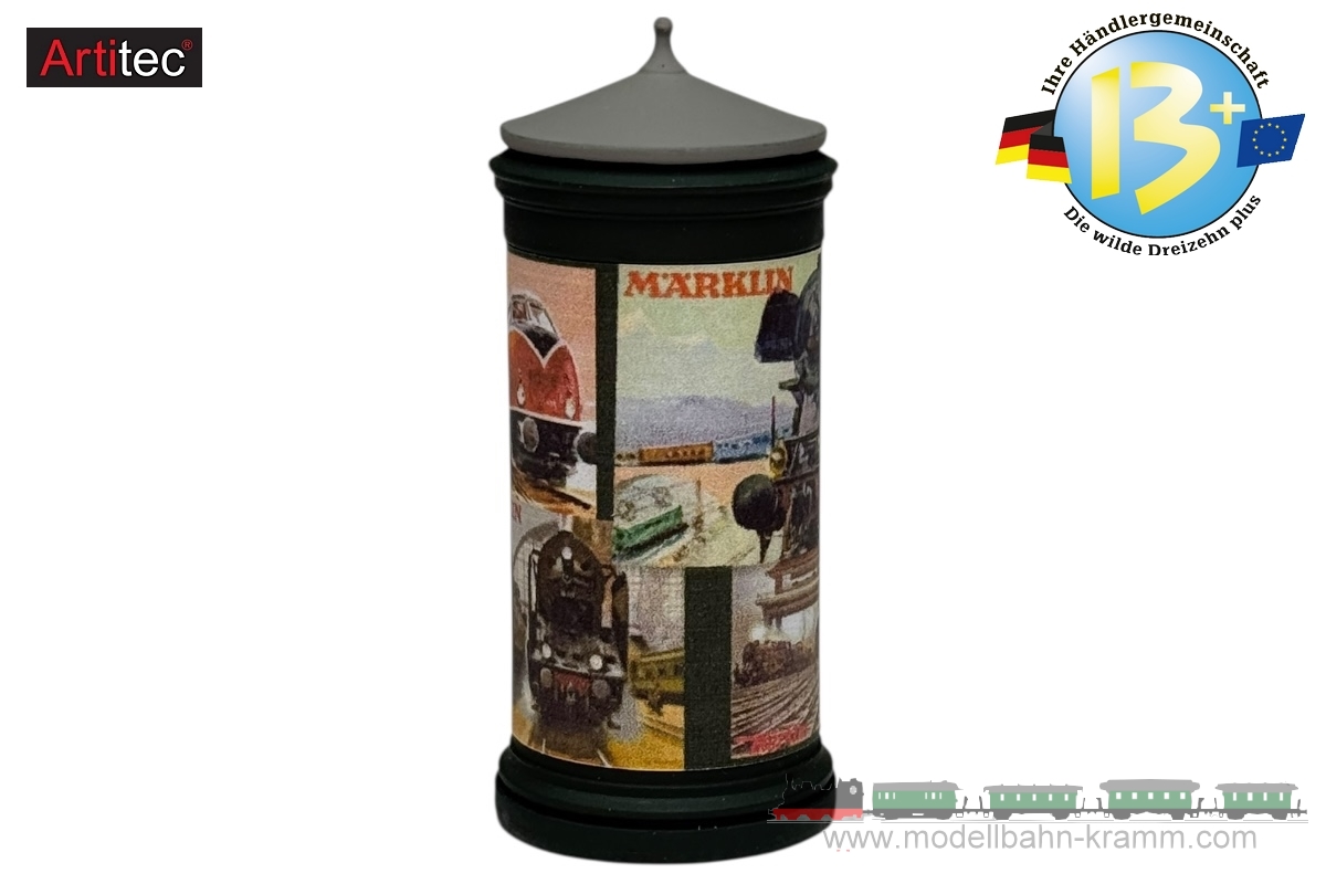 Artitec 387.635, EAN 8721098320895: H0 runde Plakatsäule/Litfaßsäule, Fertigmodell