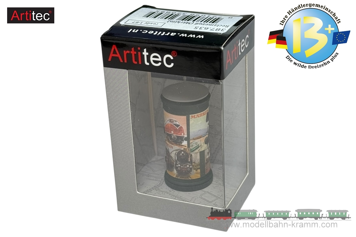 Artitec 387.635, EAN 8721098320895: H0 runde Plakatsäule/Litfaßsäule, Fertigmodell
