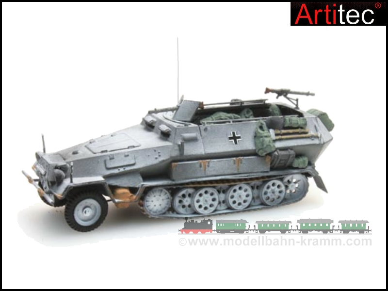 Artitec 387.73-WG, EAN 8718692488427: H0 WWII 251/1B Schutzenpanzerwagen grau Fertigmodell