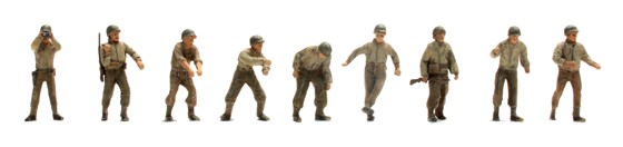 Artitec 387.90, EAN 8718692488670: H0 US Army Artillery crew für M12, 9 Figuren Fertigmodell