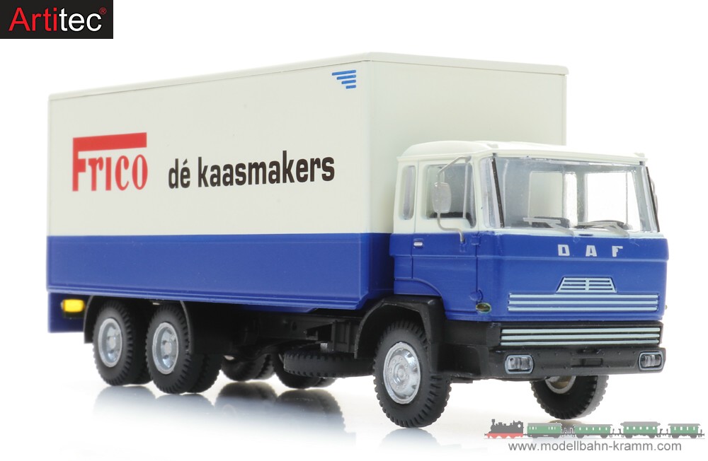 Artitec 487.051.16, EAN 8720168703996: H0 DAF Kipp-Fahrerhaus Kab A, Tandemachse Koffer-LKW Fertigmodell