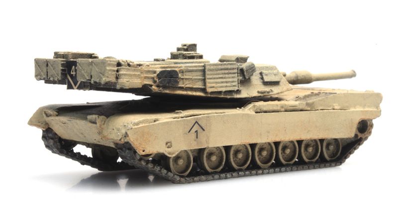 Artitec 6160078, EAN 8719214084271: N US Army M1A1 Abrams desert Eisenbahntransport Fertigmodell
