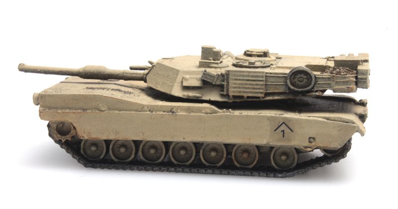 Artitec 6160078, EAN 8719214084271: N US Army M1A1 Abrams desert Eisenbahntransport Fertigmodell