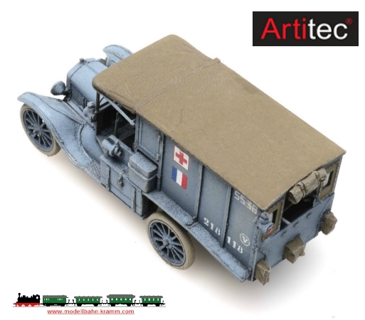 Artitec 6870309, EAN 8719214088019: H0 WWI Armée de terre T-Ford Ambulance Fertigmodell