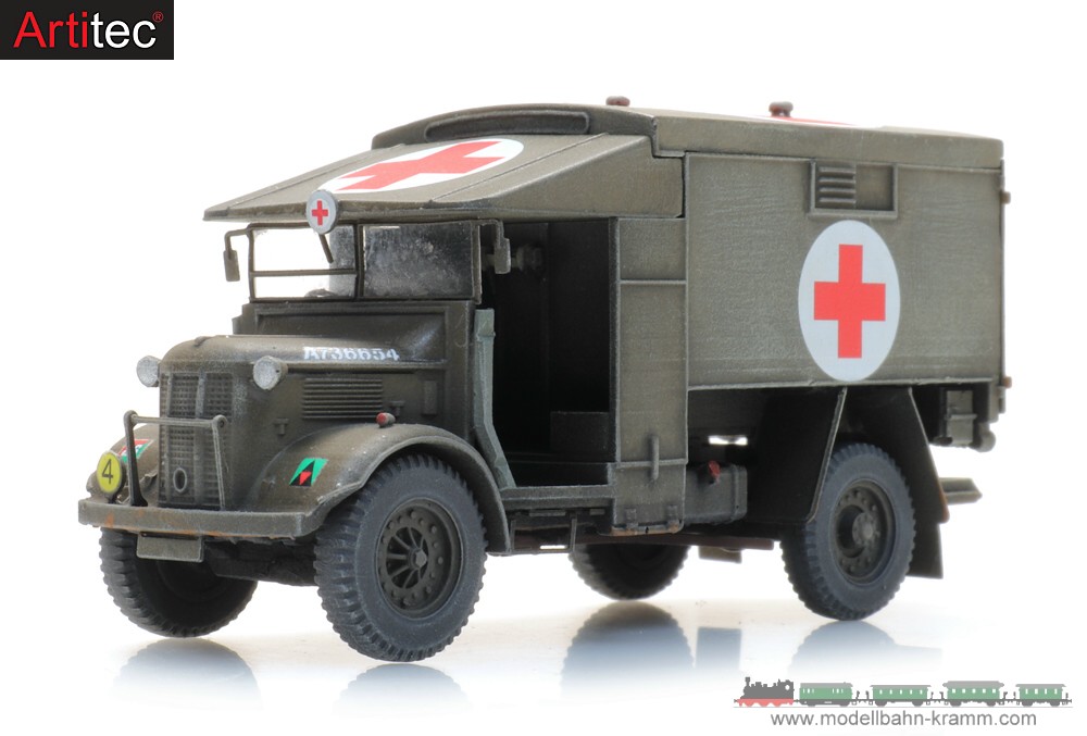 Artitec 6870500, EAN 8720168705006: H0 Austin K2 Ambulance Army, Fertigmodell