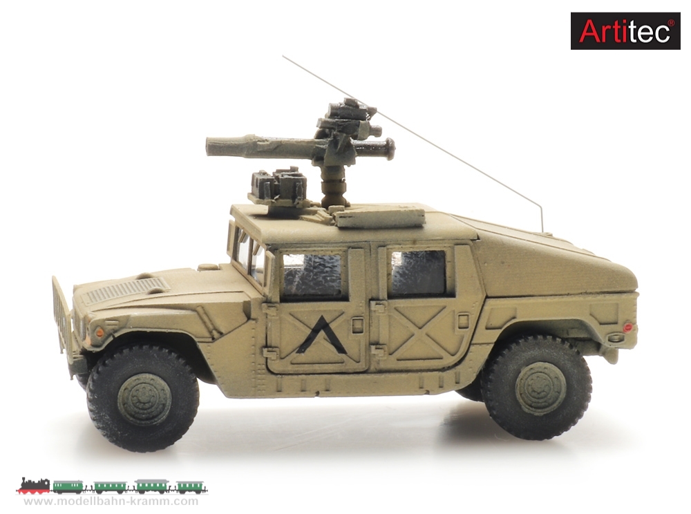 Artitec 6870539, EAN 8720168705389: H0 US Humvee Desert TOW Fertigmodell