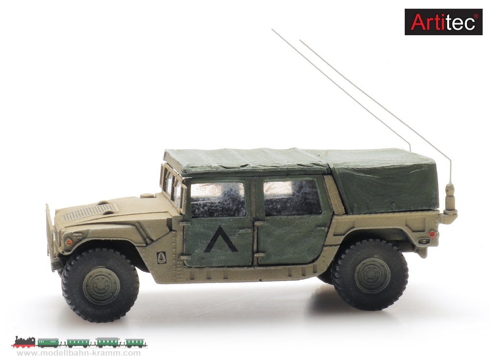 Artitec 6870540, EAN 8720168705396: H0 US Humvee Desert Jeep TK/INF, Fertigmodell