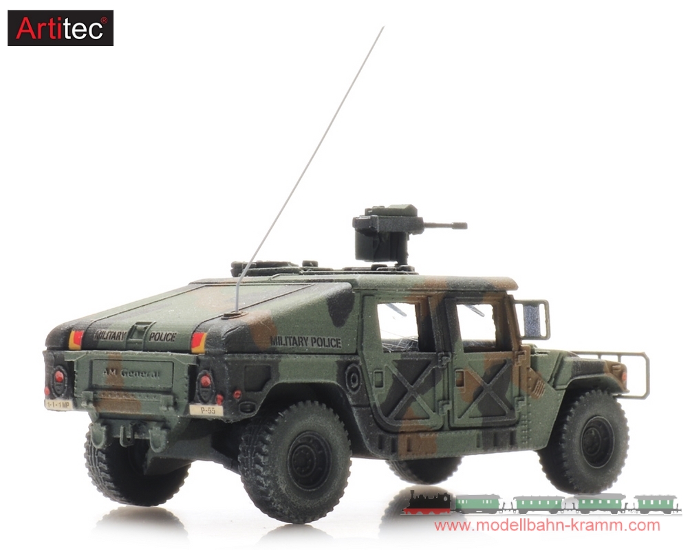 Artitec 6870545, EAN 8720168705440: H0 US Humvee Camo Armored GW MP, Fertigmodell