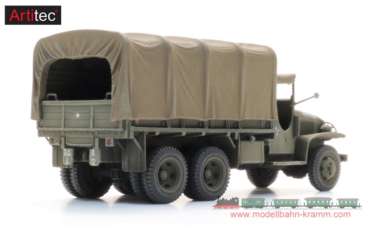 Artitec 6870731, EAN 8720168708915: H0 US GMC CCKW-353 US Army Cargo with hood, Fertigmodell
