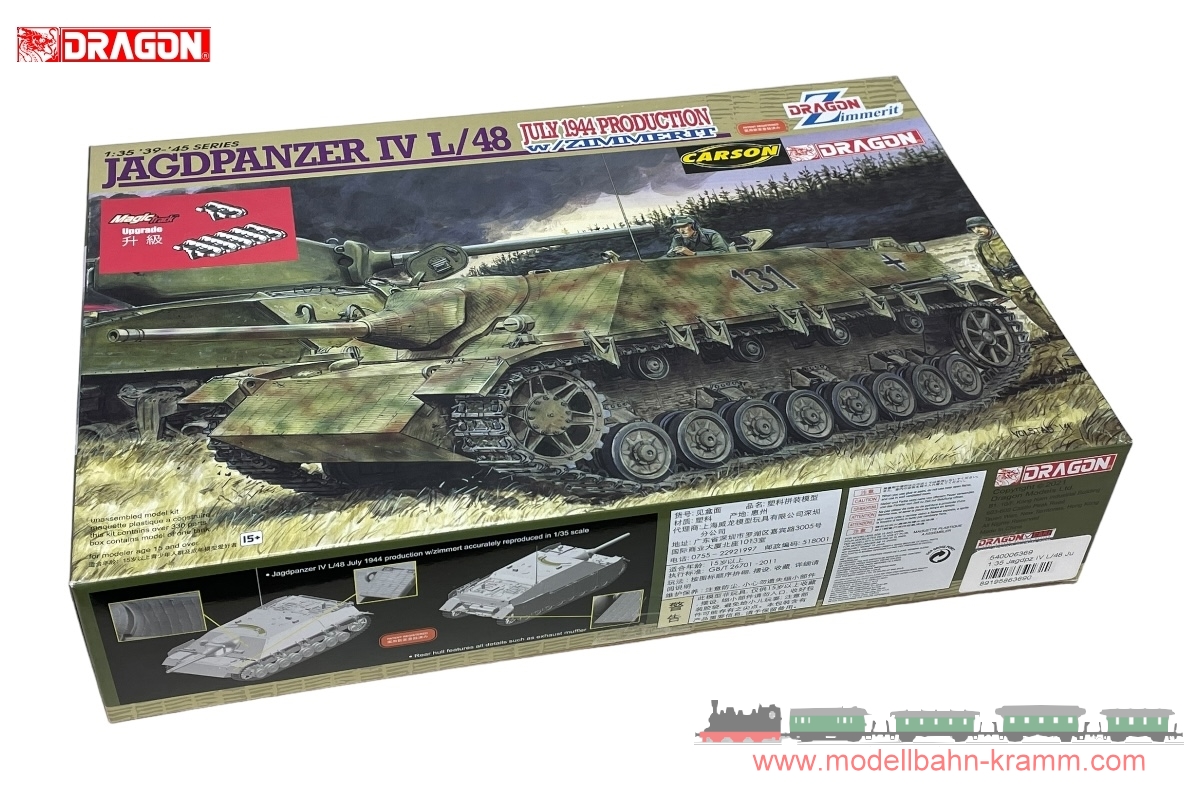 Dragon 540006369, EAN 89195863690: 1:35 Bausatz German Jagdpanzer IV L/48 July ´44 Prod. w/Zimmerith