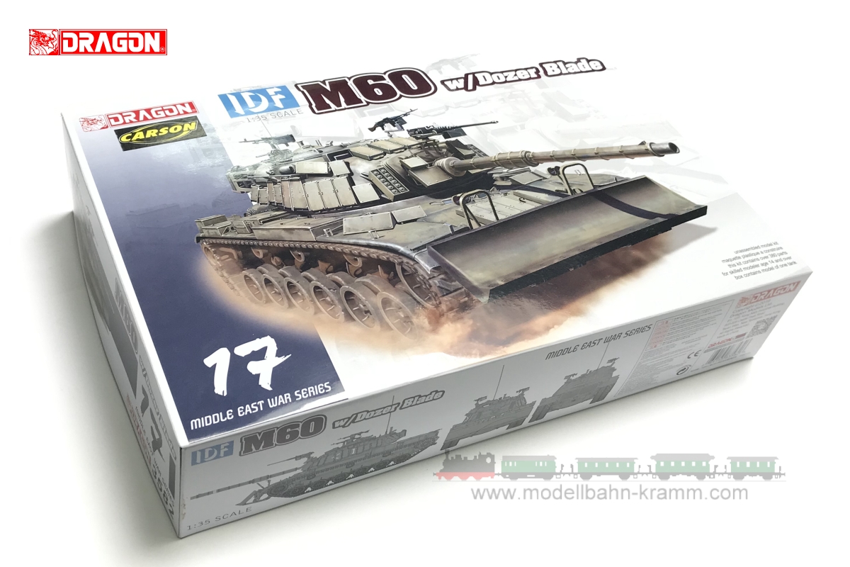 Dragon 773582, EAN 2000075085382: 1:35 Bausatz, IDF (Israel Defense Forces) M60 mit Räumschild