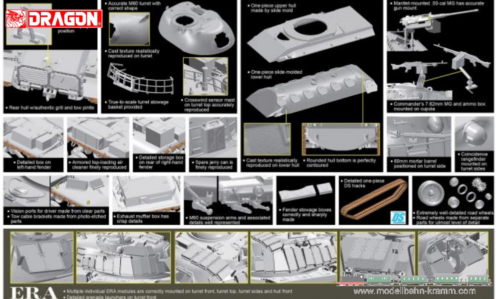 Dragon 773582, EAN 2000075085382: 1:35 IDF M60 w/Dozer Blade