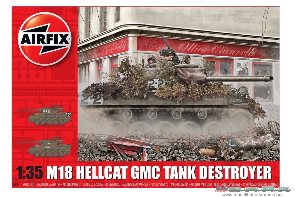 Airfix 01371, EAN 5055286672071: 1:35 Kit, M18 Hellcat GMC Tank Destroyer