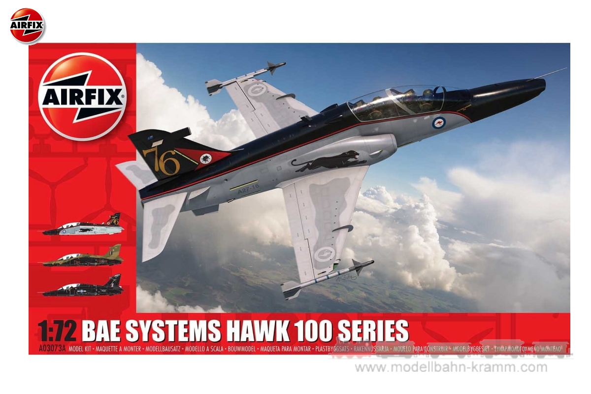 Airfix 03073A, EAN 5014429000744: 1:72 Bausatz, BAe Systems Hawk 100 Series