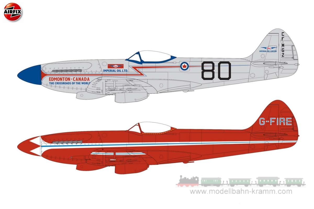 Airfix 05139, EAN 5055286671586: 1:48 Bausatz, Supermarine Spitfire Mk.XIV Race Schemes