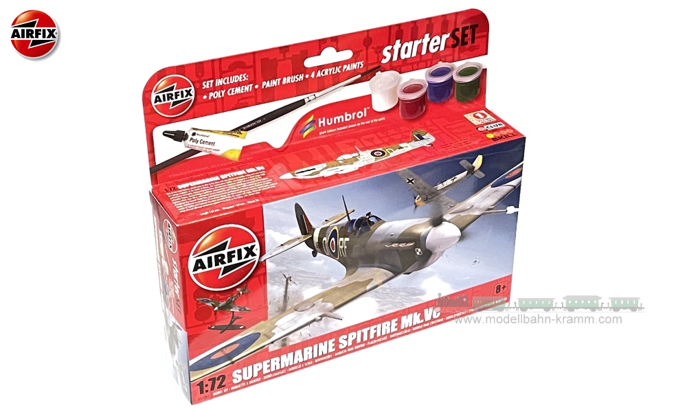 Airfix 55001, EAN 5055286680762: 1:72 Bausatz, Starter Set Spitfire Mk.Vc