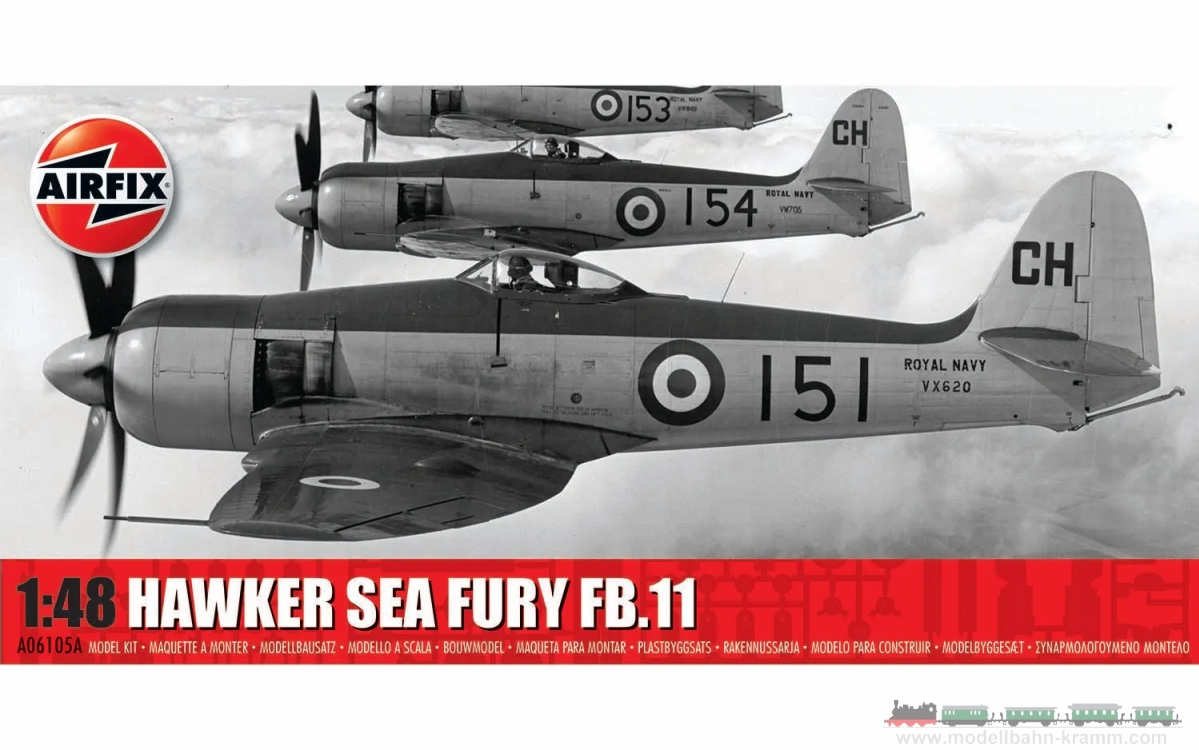 Airfix A06105A, EAN 5063129001544: 1/48 Hawker Sea Fury FB.11