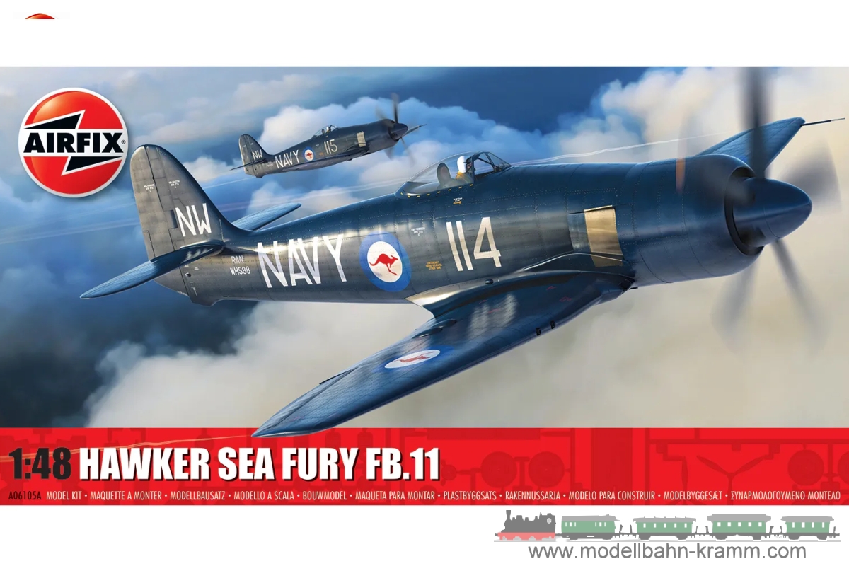 Airfix A06105A, EAN 5063129001544: 1/48 Hawker Sea Fury FB.11