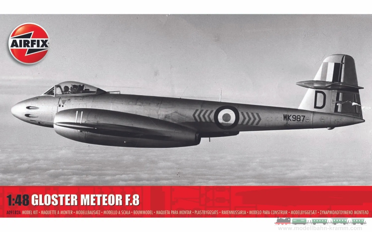 Airfix A09182A, EAN 5063129001490: 1/48 Gloster Meteor F.8