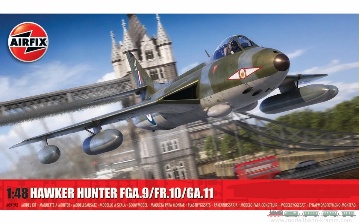 Airfix A09192, EAN 5063129001537: 1/48 Hawker Hunter FGA.9/FR.10/GA.11