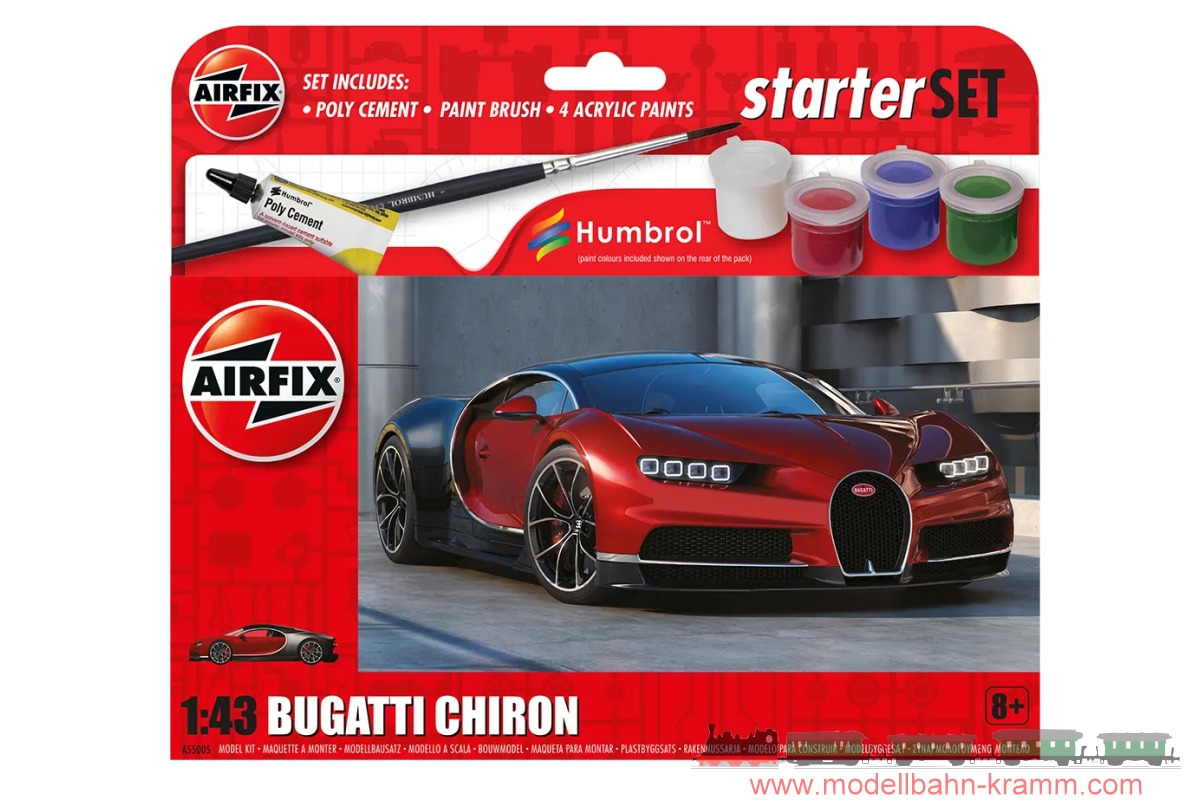 Airfix A55005, EAN 5055286686443: 1:43 Starter Set Bugatti Chiron