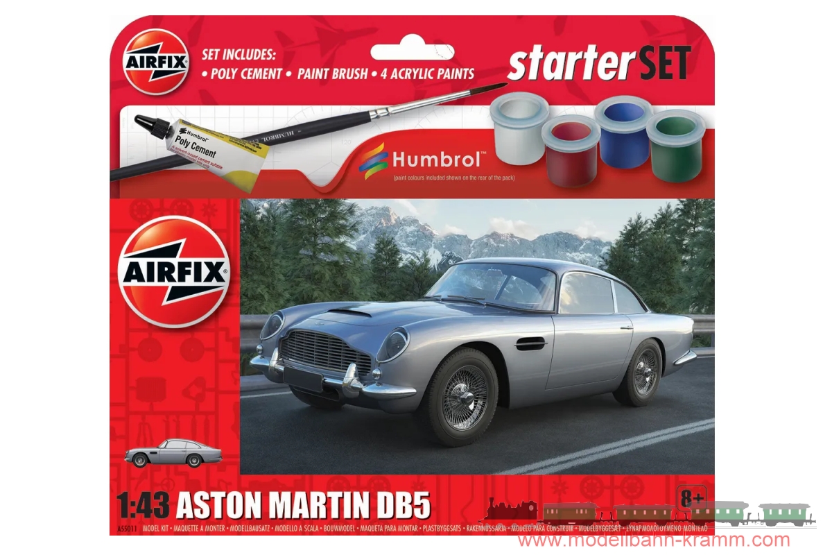 Airfix A55011, EAN 5063129000912: 1:43 Starter Set Aston Martin DB5