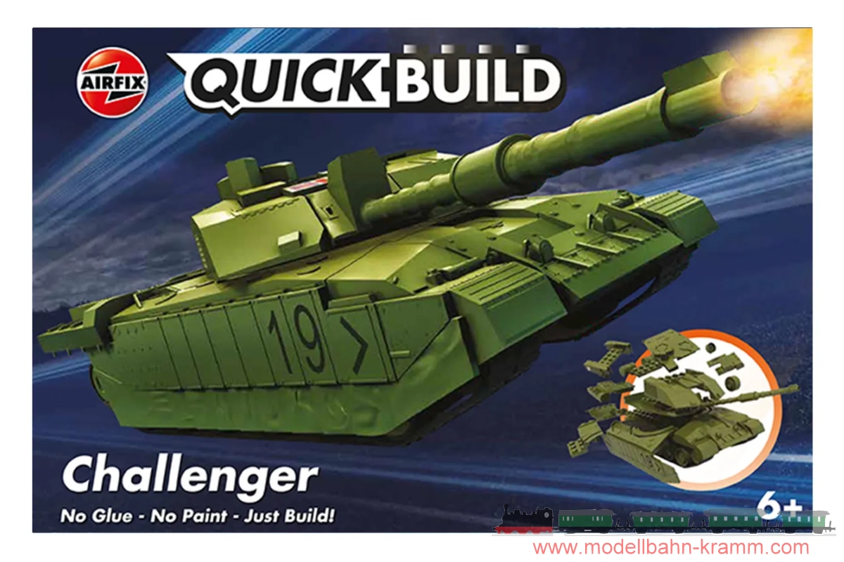 Airfix J6022, EAN 5055286648045: Quickbuild Challenger Tank - green
