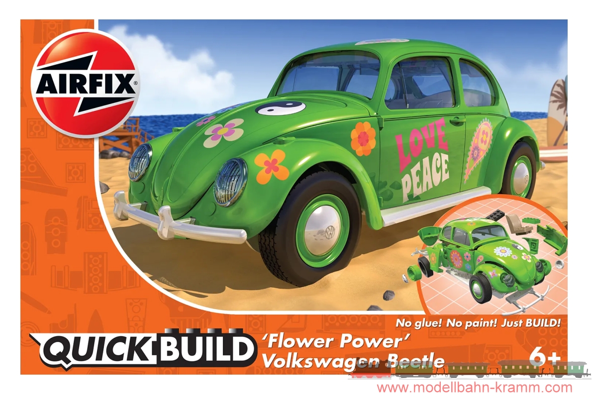 Airfix J6031, EAN 5055286661396: Quickbuild VW Beetle Flower-Power