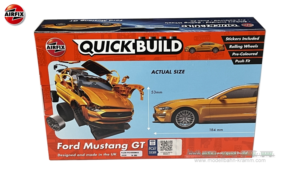Airfix J6036, EAN 5055286661433: QuickBuild Ford Mustang GT Coupe