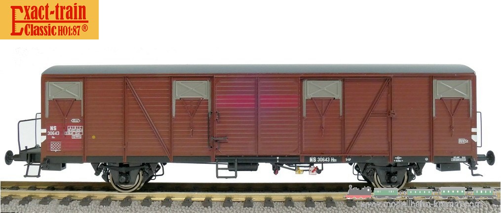 Exact-train 20188, EAN 7081459725563: H0 gedeckter Güterwagen der Bauart Hbs der NS