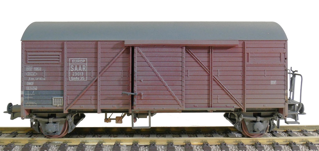 Exact-train 22081 SAAR gedeckten Güterwagen Gms35 Ep.3