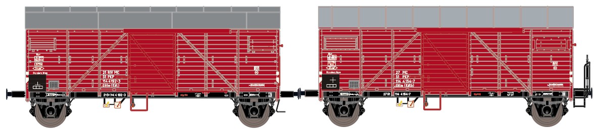 Exact-train 23715 PKP gedeckte Guterwagen-Set 2-tlg. Ep.4a