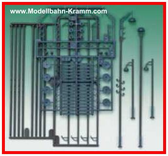 Auhagen 42554, EAN 4013285425549: H0 Pilz-, Ausleger- und Straßenlampenattrappen