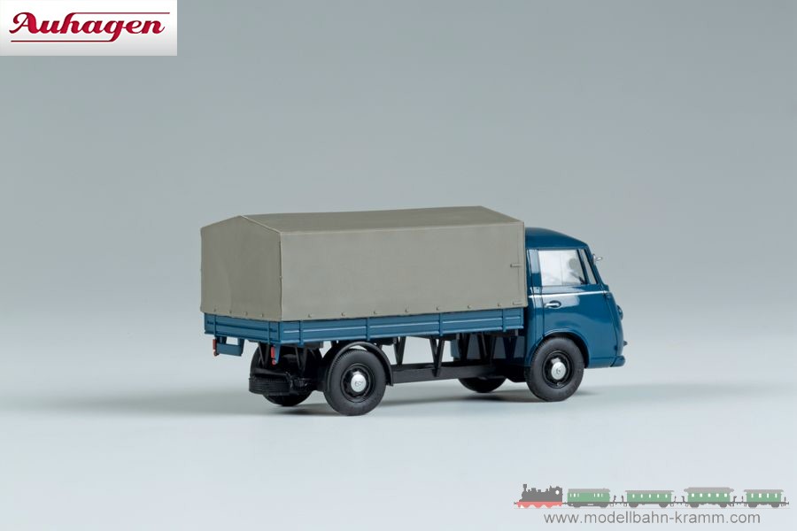 Auhagen 66021, EAN 4013285660216: Flatbed truck with tarpaulin blue-green