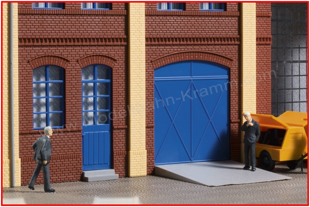 Auhagen 80255, EAN 4013285802555: H0 Tore und Türen blau, Stufen, Rampen