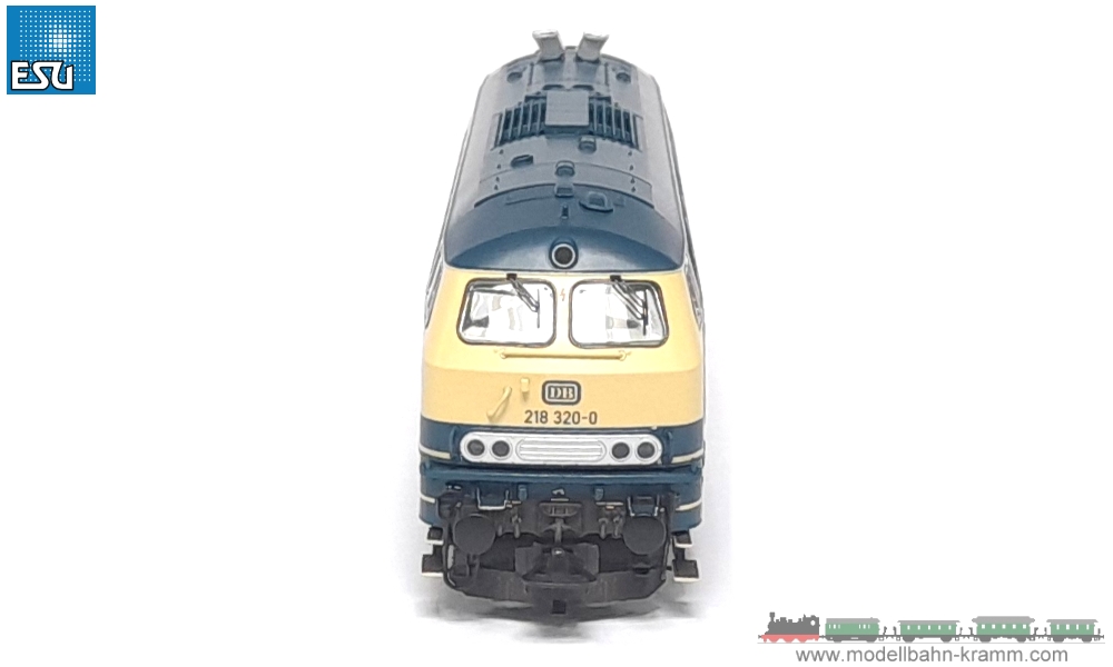 ESU 31011, EAN 4044645310113: H0 DC und AC Diesellok BR 218 320, ozeanblau/beige, Epoche IV der DB