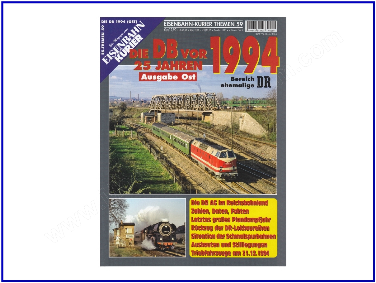 Eisenbahn-Kurier 1886, EAN 2000075116628: DB vor 25 Jahren - 1994 Ost