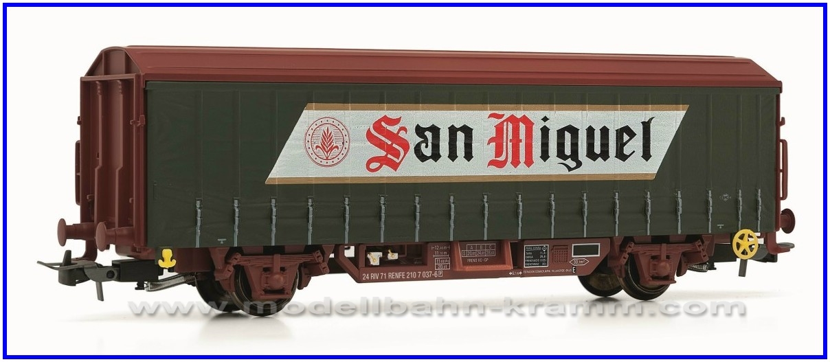 Electrotren 1628, EAN 2000008563987: H0 Gardinenplanenwagen San Miquel RENFE