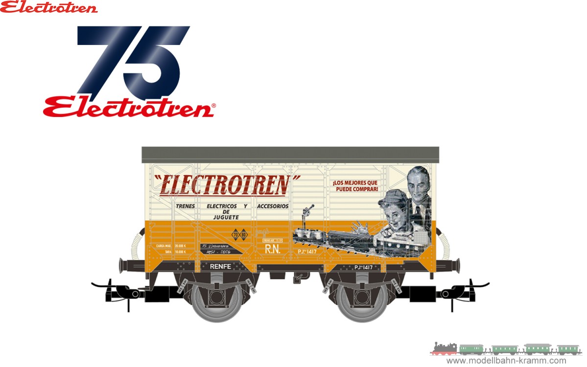 H0 DC Gedeckter Güterwagen Electrotren 75. Jubiläum