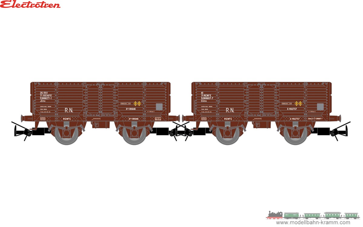 H0 DC 2-tlg. Set: Offene Güterwagen RENFE