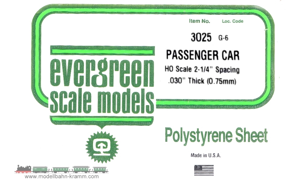 Evergreen 503025, EAN 787026030258: Strukturplatte 0,75mm x 150mm x 300mm