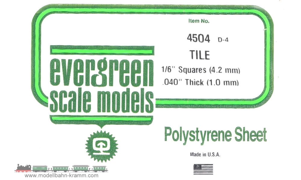Evergreen 504504, EAN 787026045047: Gehwegplatte Raster 4,20mm x 150mm x 300mm