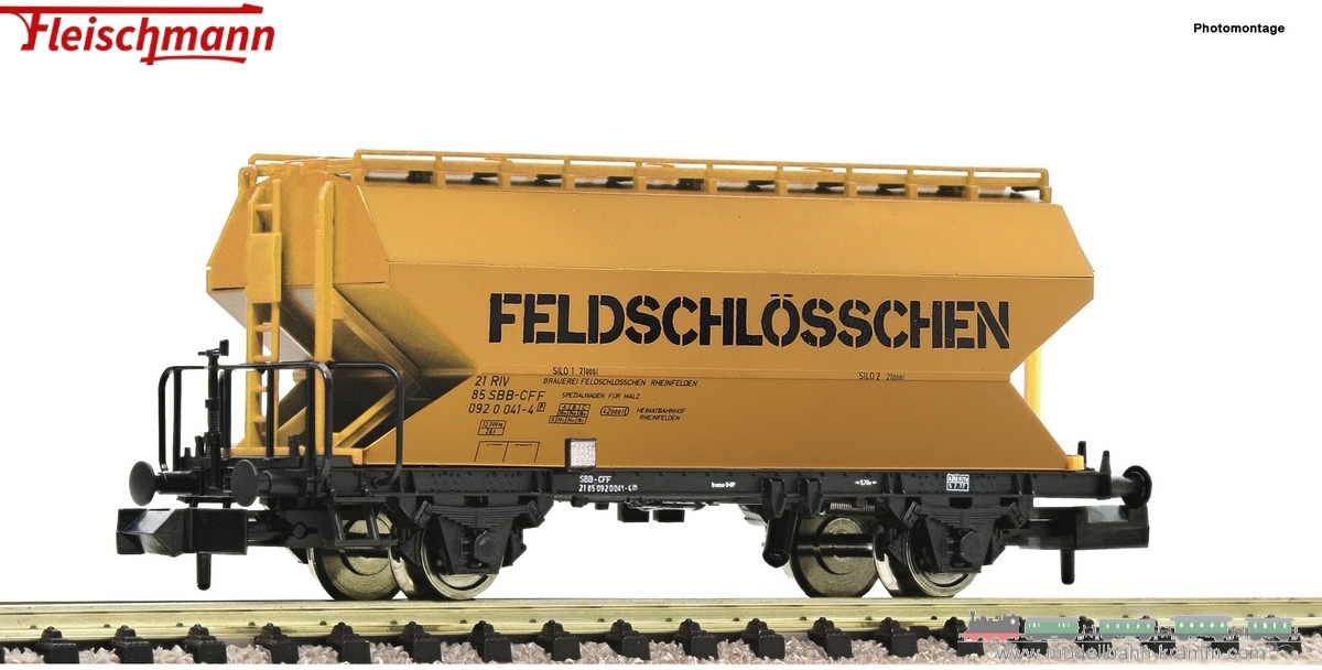 Fleischmann 6660012, EAN 4005575258937: N Getreidesilowagen Feldschlösschen SBB