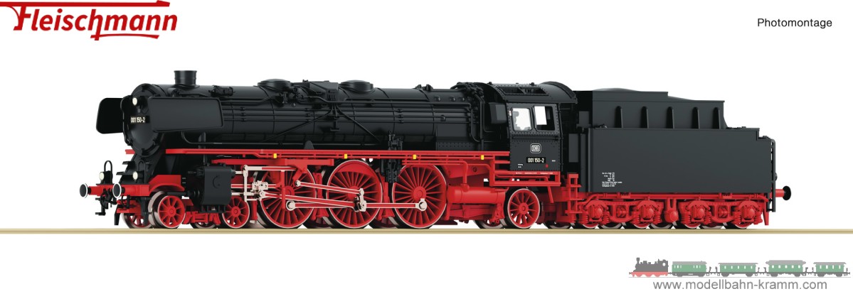 Fleischmann 714500, EAN 4005575258517: N analog Dampflokomotive 001 150-2, DB IV