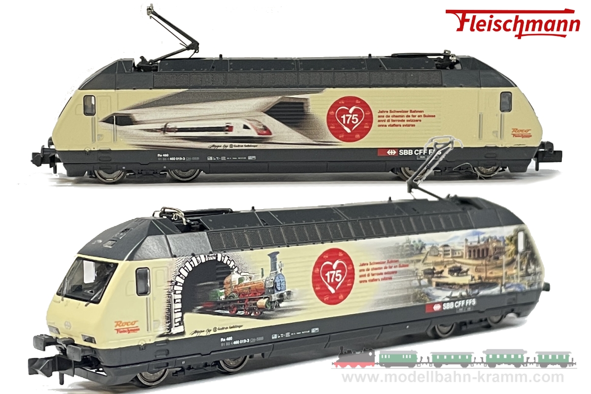 Fleischmann 731299, EAN 4005575258456: N analog E-Lok Re 460, 175 Jahre Schweizer Bahnen SBB