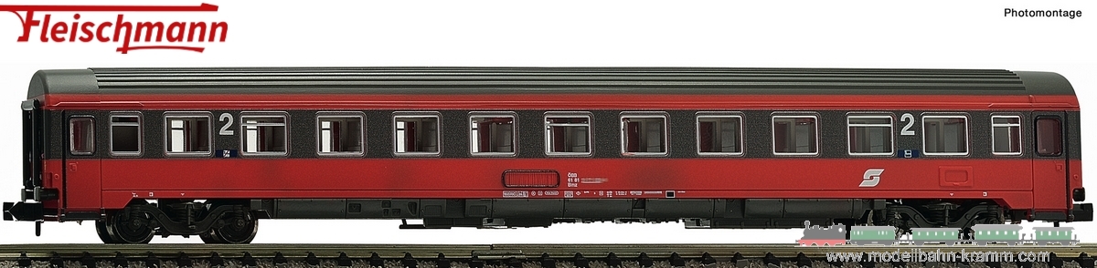 Fleischmann 814511, EAN 4005575252072: N Eurofima-Wagen 2. Klasse, EC 16 Max Reinhardt, ÖBB