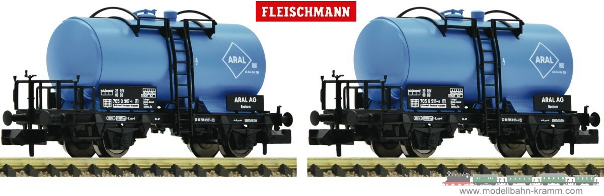 Fleischmann 841402, EAN 4005575194228: N Set 2-teilig Kesselwagen ARAL, Epoche IV
